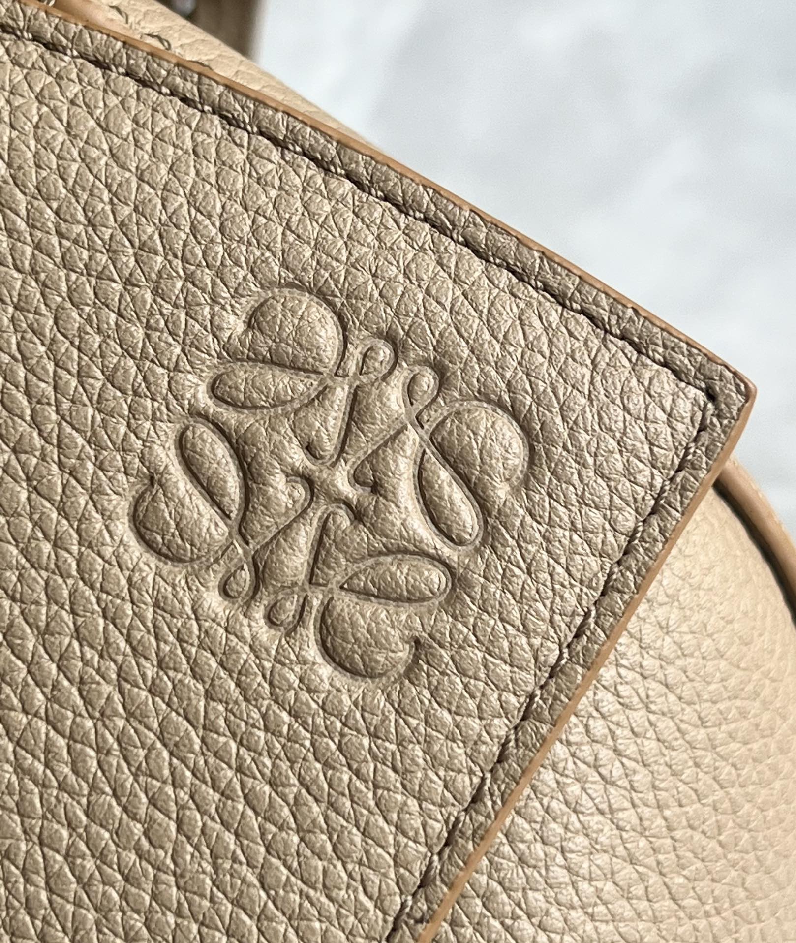 Loewe Medium Puzzle Bag in Soft Grained Calfskin Sand